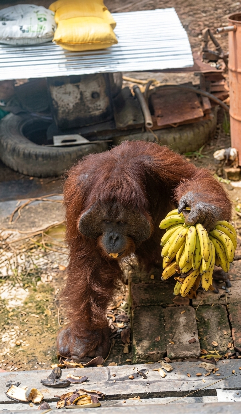 Habitat Menyusut, Orangutan Masuki Permukiman Warga di Bengalon