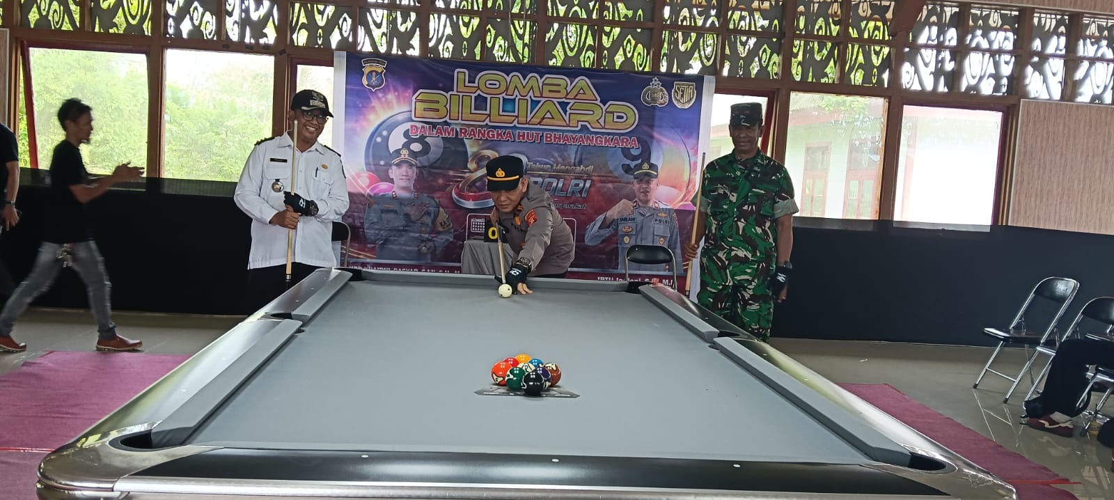 TURNAMEN BILIAR HUT BHAYANGKARA KE-80 DI MUARA MUNTAI